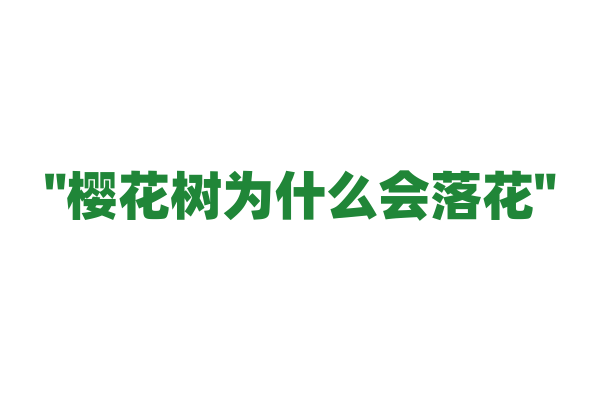 "樱花树为什么会落花"